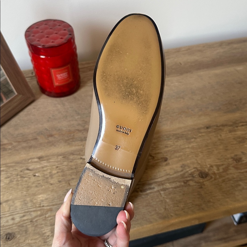 Gucci Women's Princetown Slipper Mule Loafer in Taupe - Picture 15 of 17